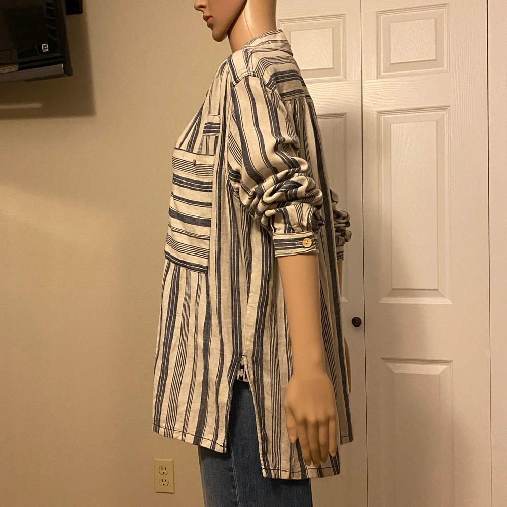 Free People Linen Shirt XS - Picture 5 of 10
